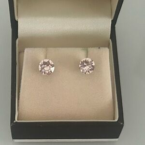 Swarovski Pink Crystal Stud Earrings